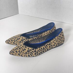 Rothy's women's Retired "The Point" Animal Leopard Print Flats size 6.5